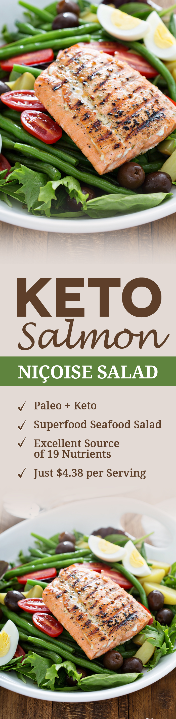 Keto Salmon Nicoise Salad - Meal Genius